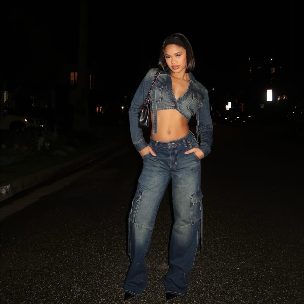 Cool chick denim pant set